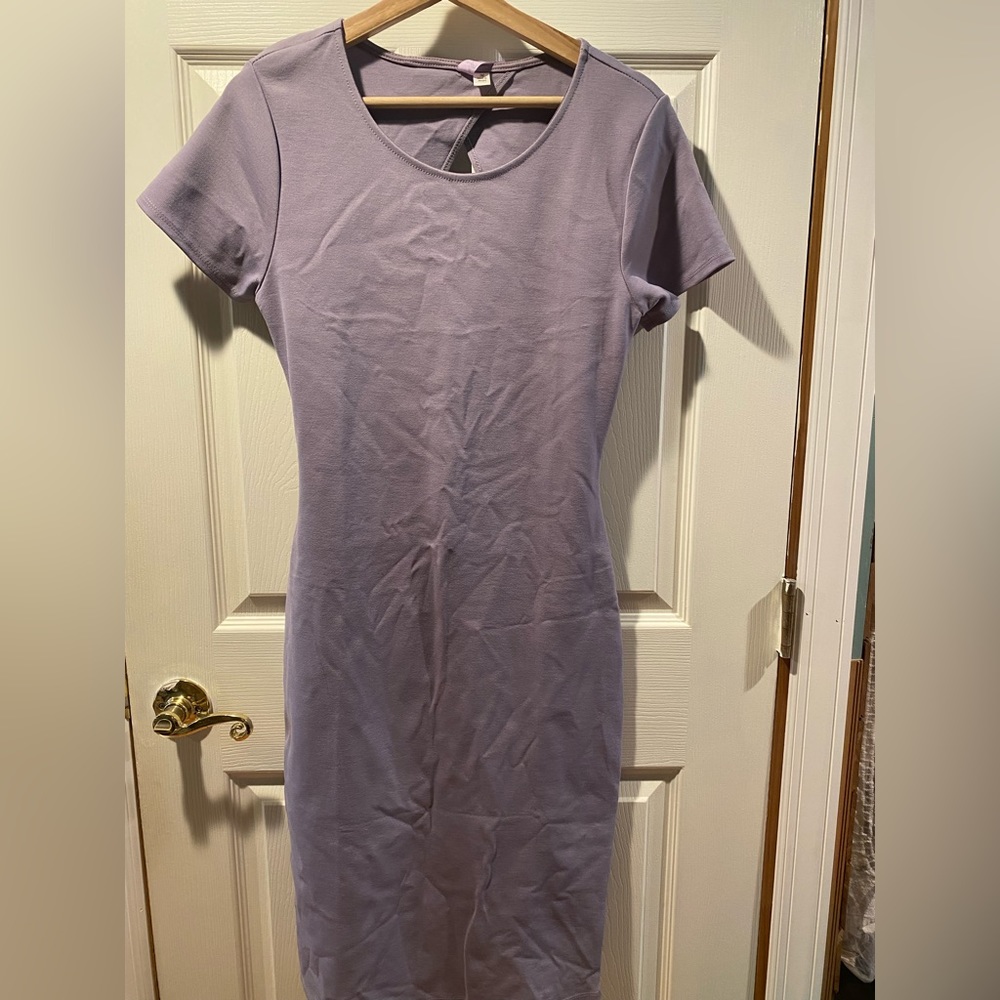 Purple midi dress